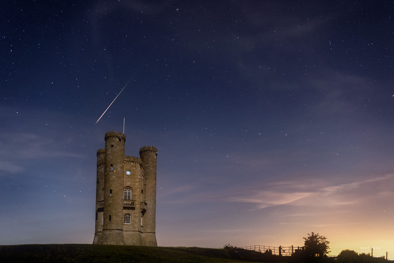 Perseid Meteor Over Broadway Tower Perseid Meteor Over Broadway Tower