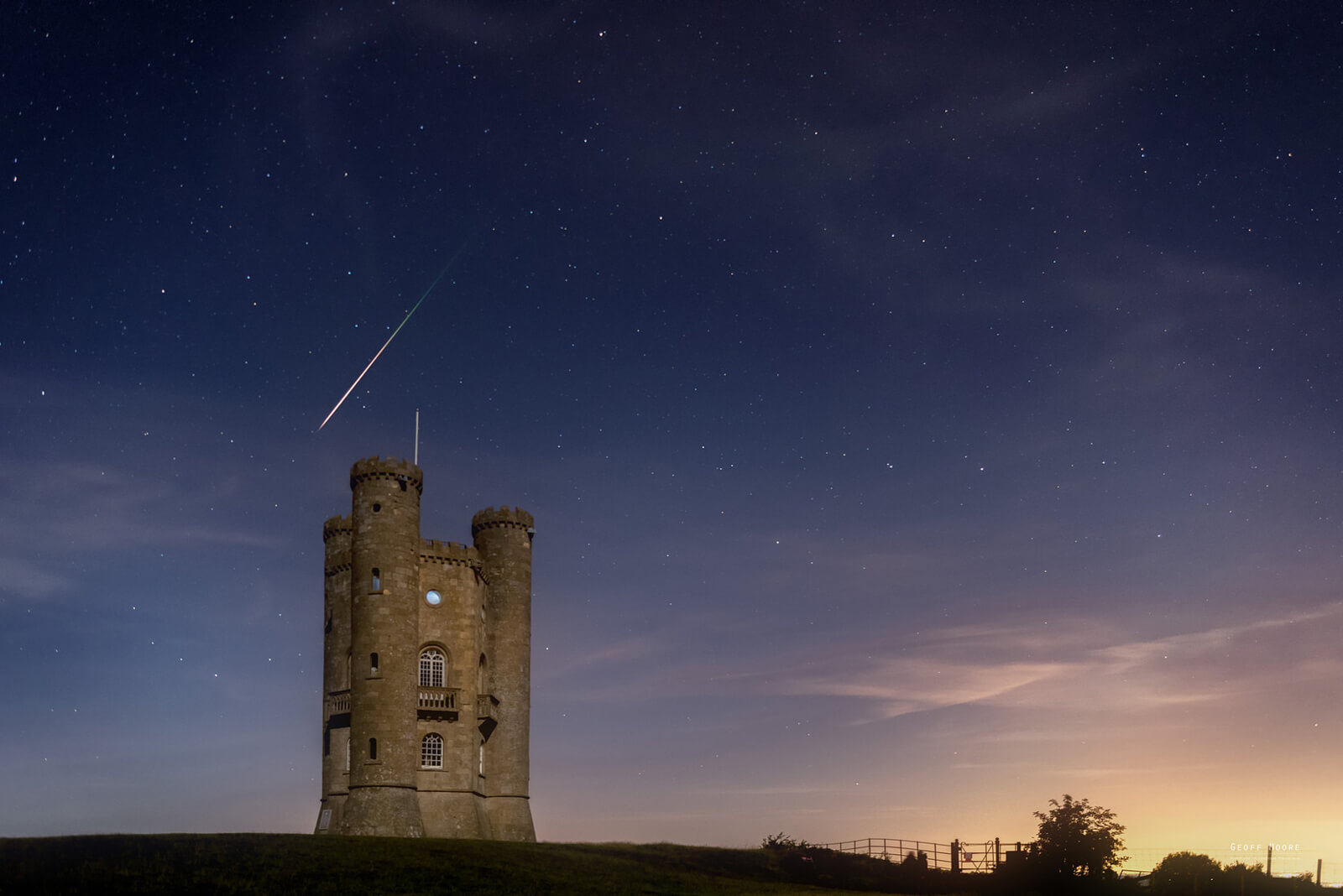 Perseid Meteor Over Broadway Tower Perseid Meteor Over Broadway Tower